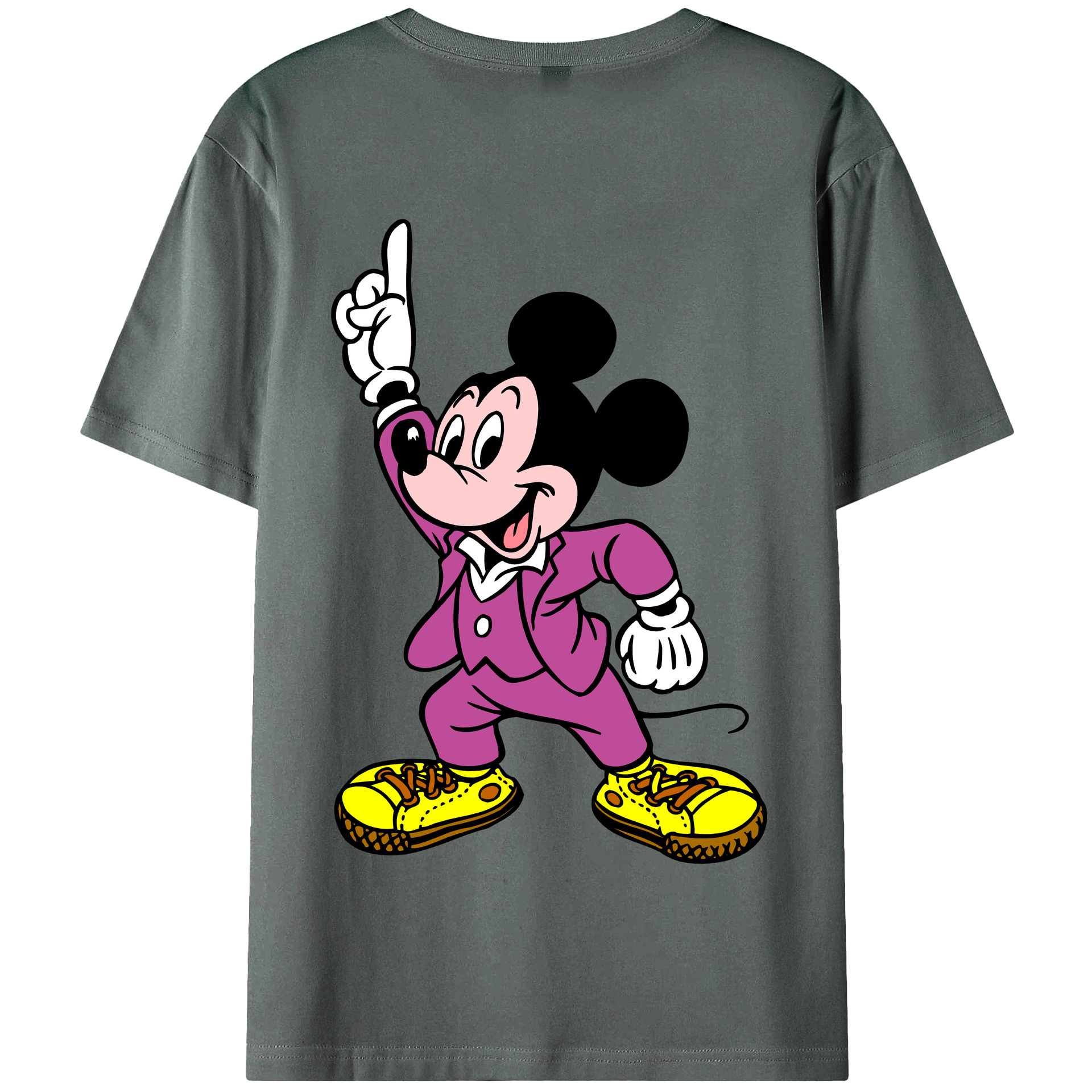 （画像用） ミッキーマウス Mickey Mouse 綿100％半袖Tシャツ（背面プリント）